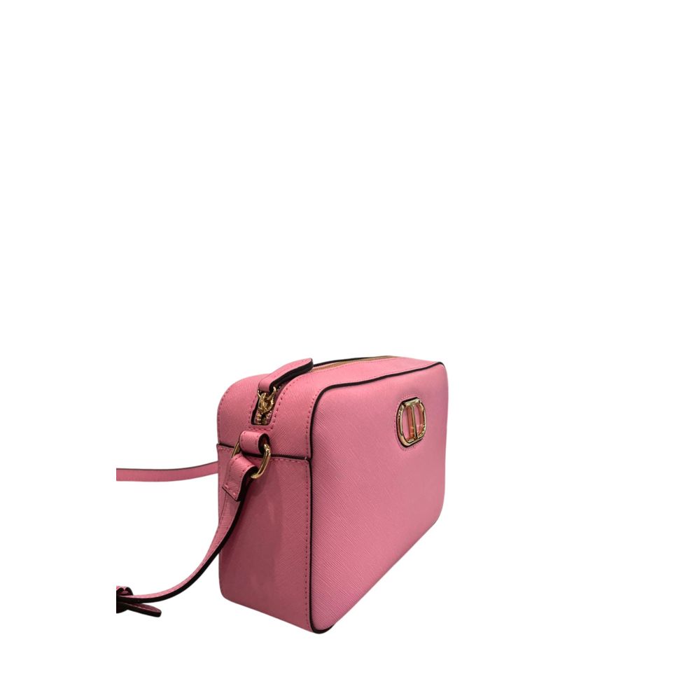 Rosa PU-Umhängetasche für Damen