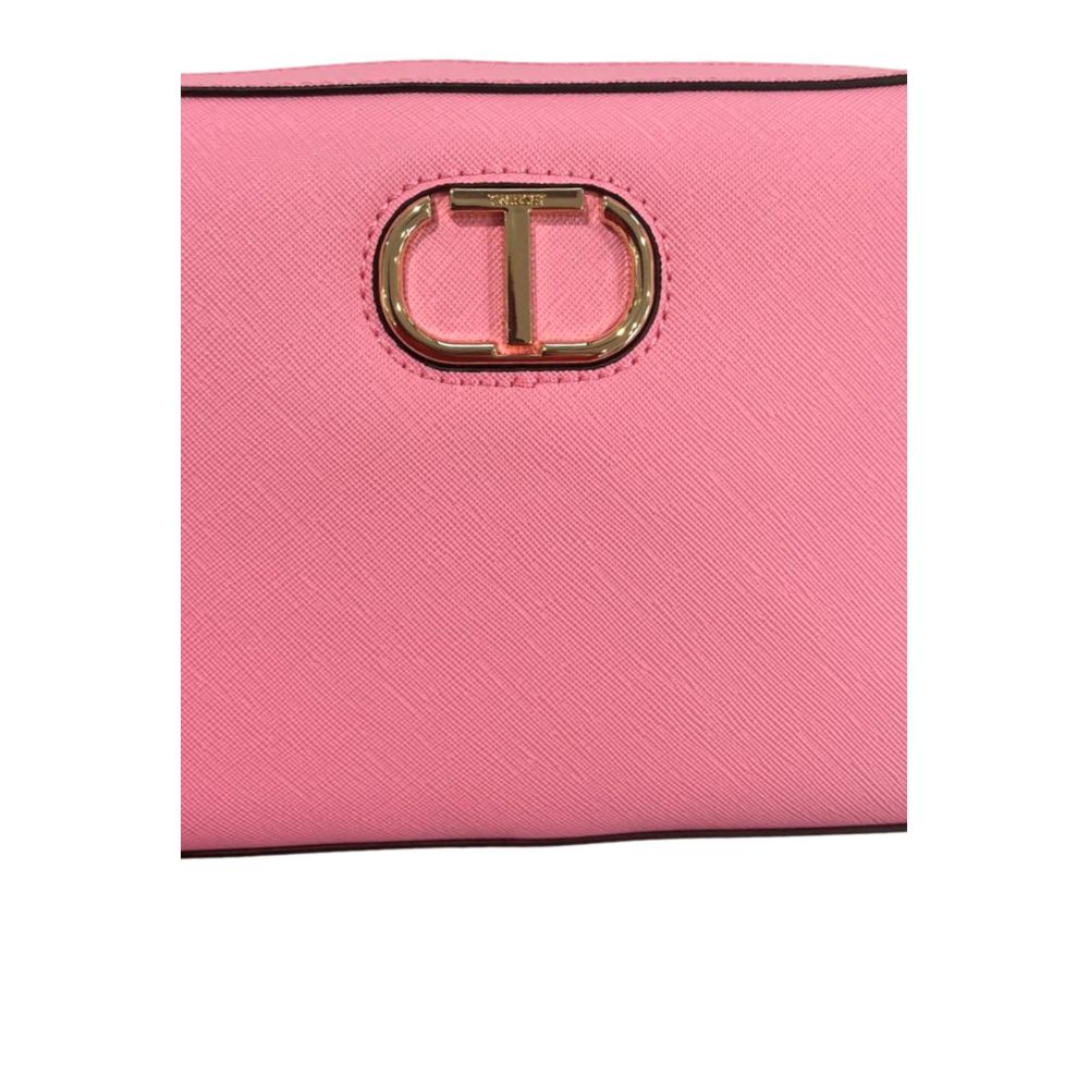 Rosa PU-Umhängetasche für Damen