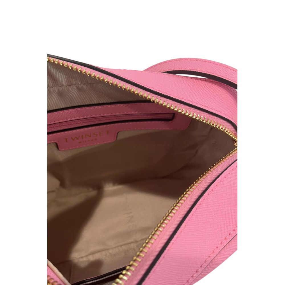 Rosa PU-Umhängetasche für Damen