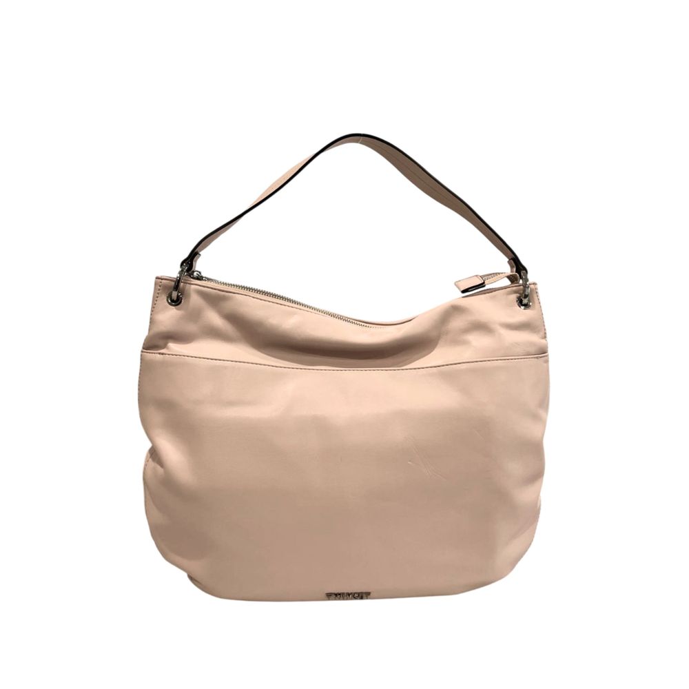 Schultertasche für Damen aus rosafarbenem PU-Leder