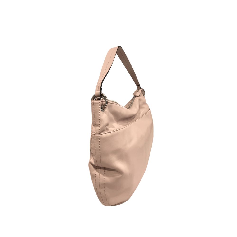 Schultertasche für Damen aus rosafarbenem PU-Leder