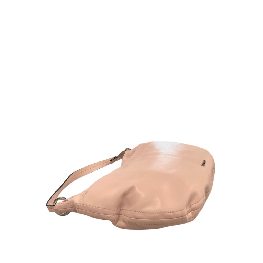 Schultertasche für Damen aus rosafarbenem PU-Leder