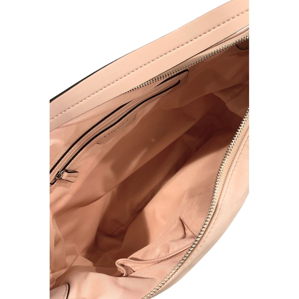 Schultertasche für Damen aus rosafarbenem PU-Leder