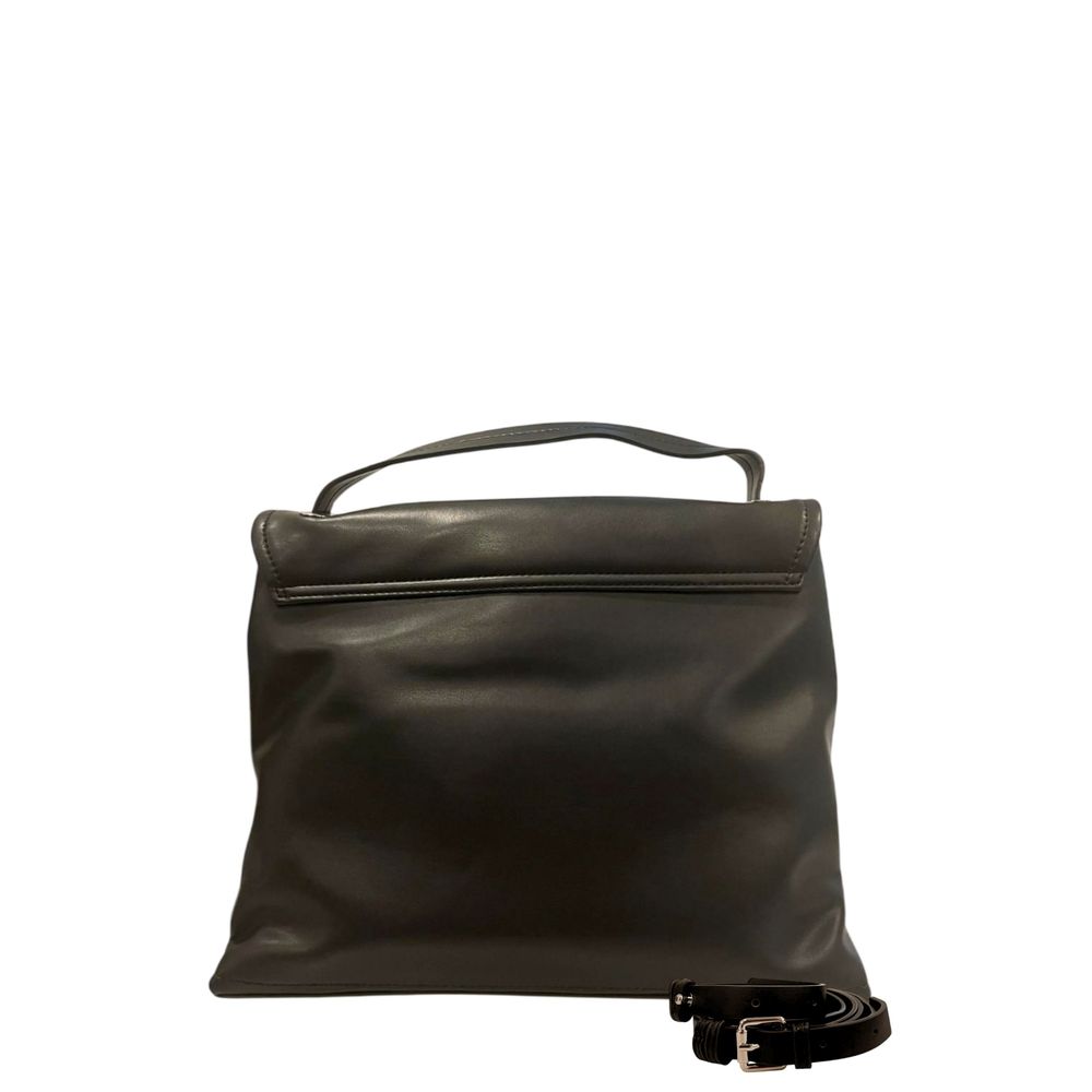 Damenhandtasche aus schwarzem PU