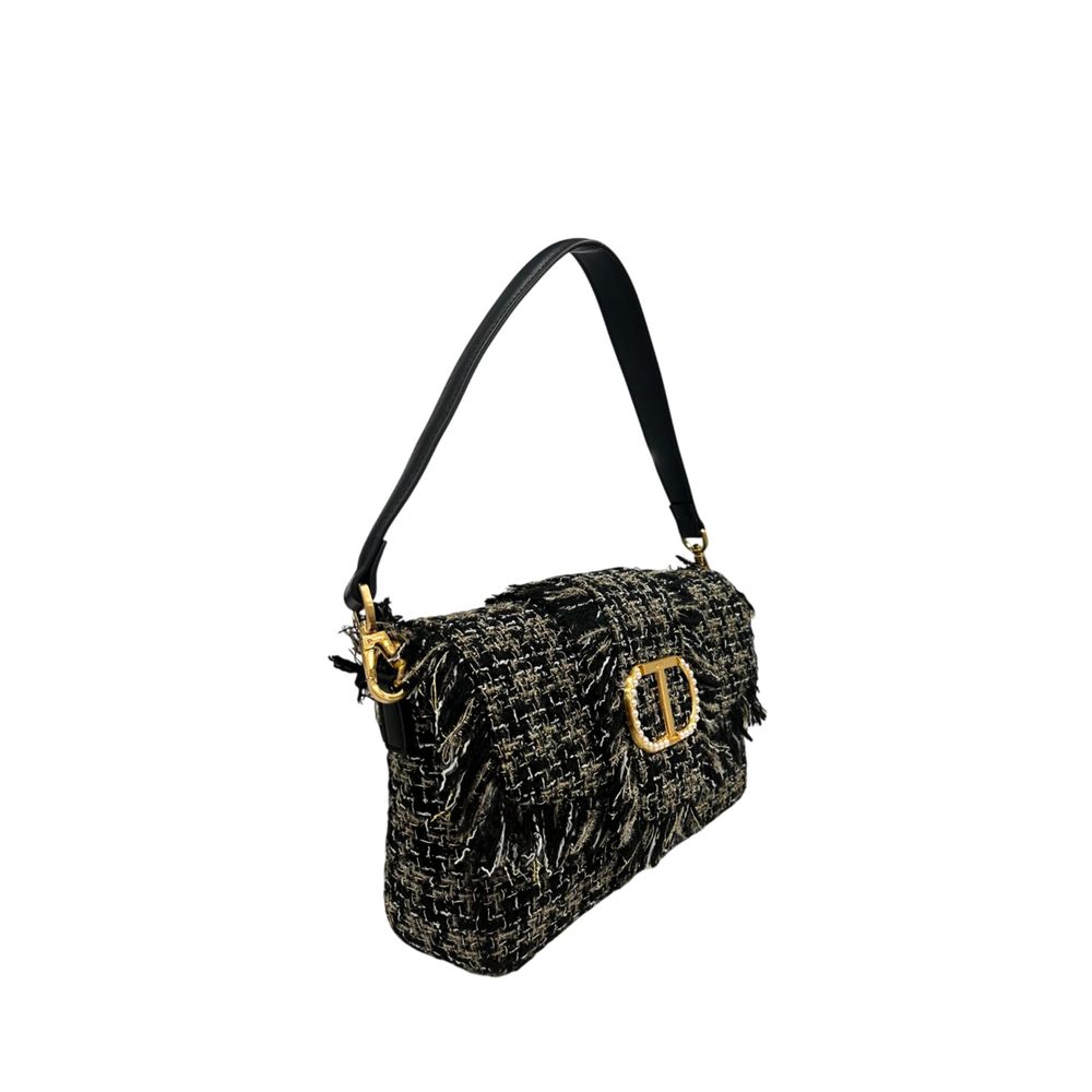 Black PU Women's Shoulder Bag