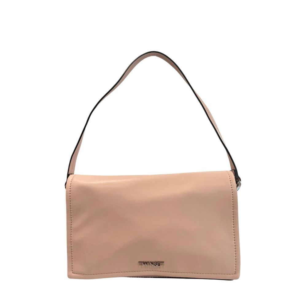 Schultertasche aus pinkfarbenem Polyurethan für Damen