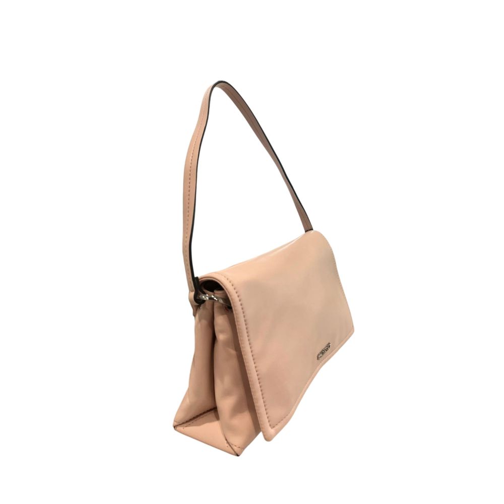 Schultertasche aus pinkfarbenem Polyurethan für Damen