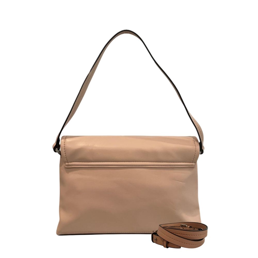 Schultertasche aus pinkfarbenem Polyurethan für Damen