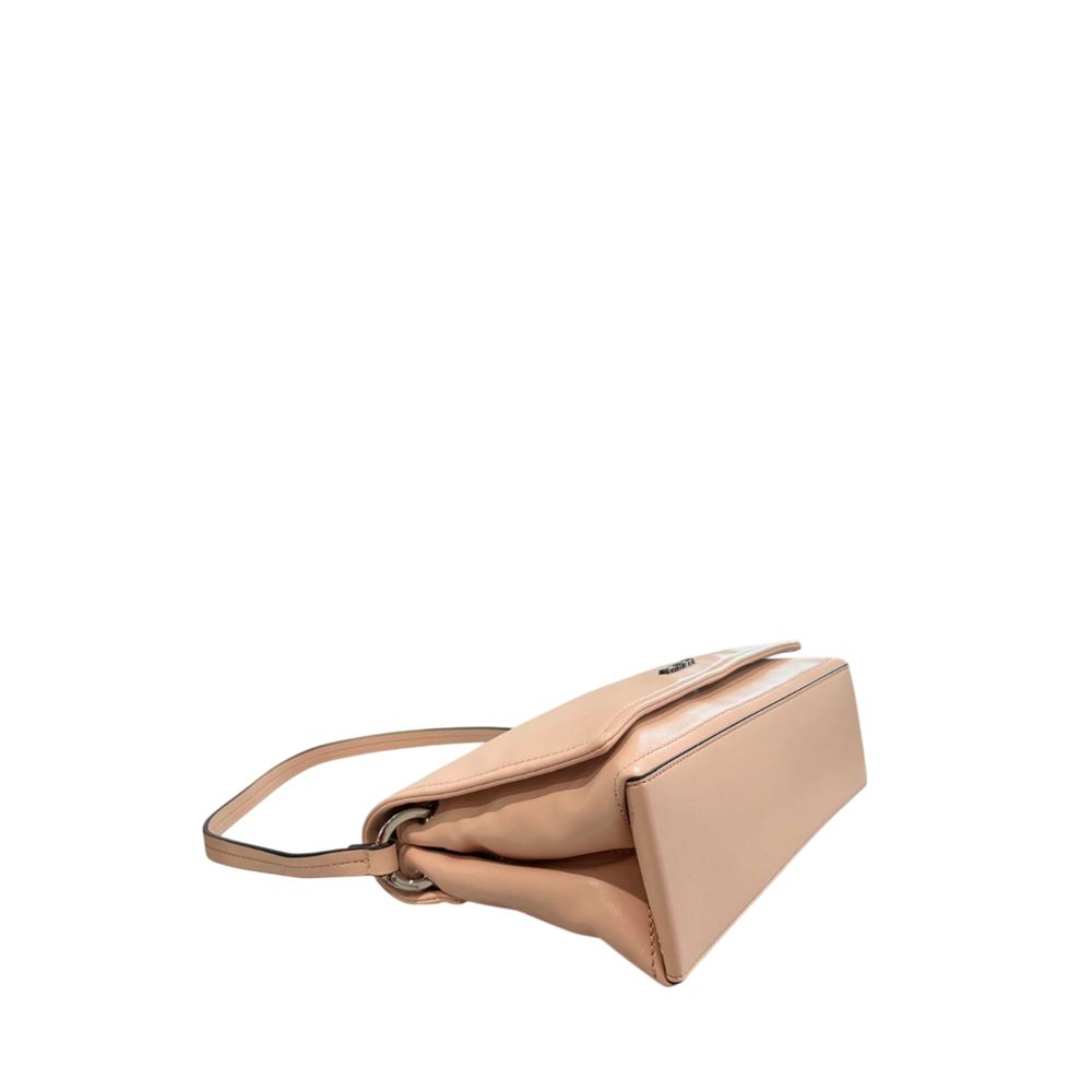 Schultertasche aus pinkfarbenem Polyurethan für Damen