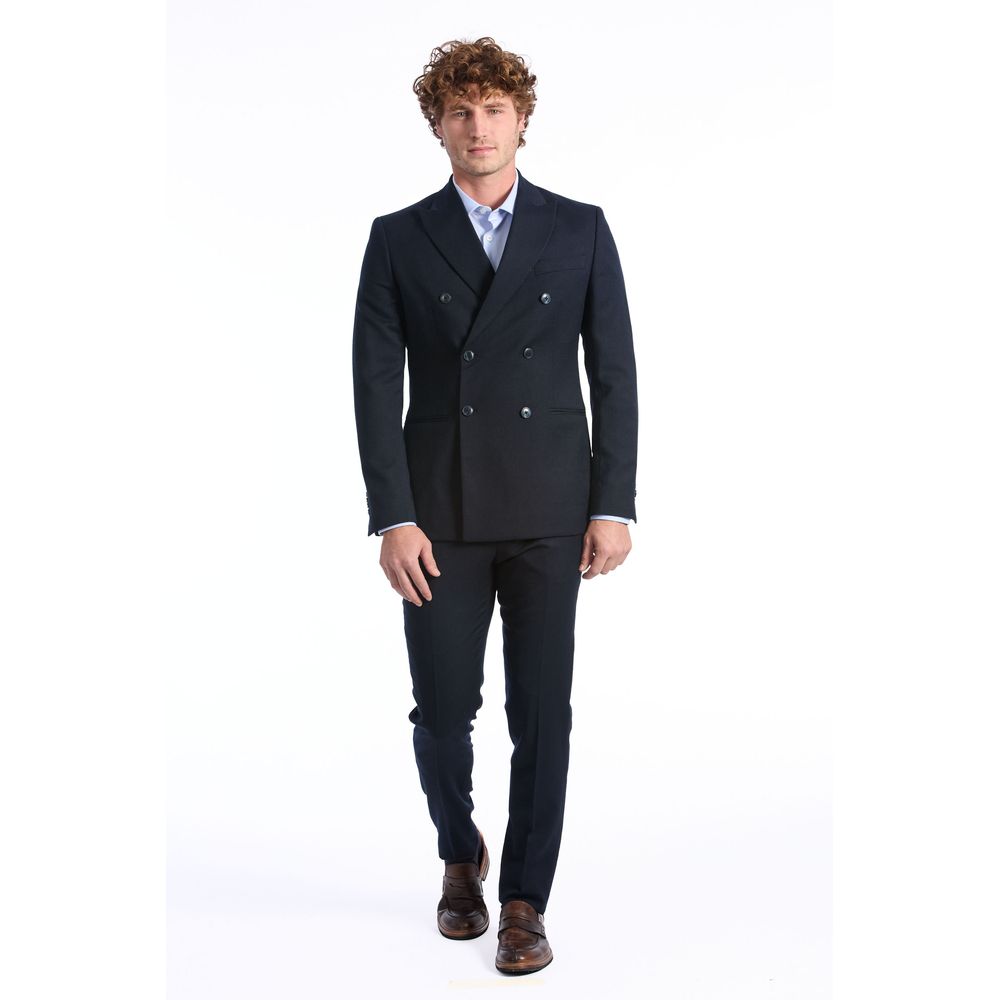Abito due pezzi in lana blu