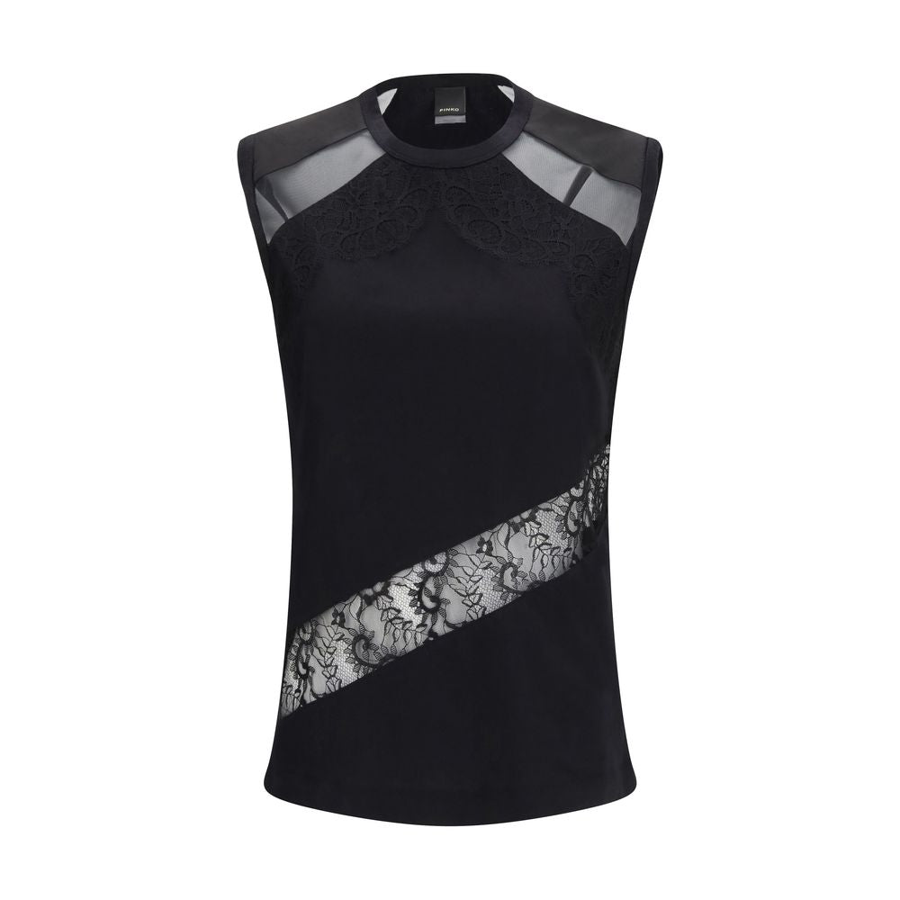 Schwarzes Baumwoll-T-Shirt