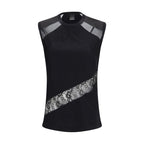 Schwarzes Baumwoll-T-Shirt