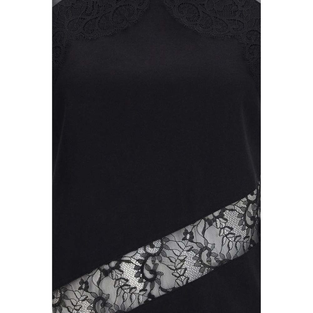 Schwarzes Baumwoll-T-Shirt