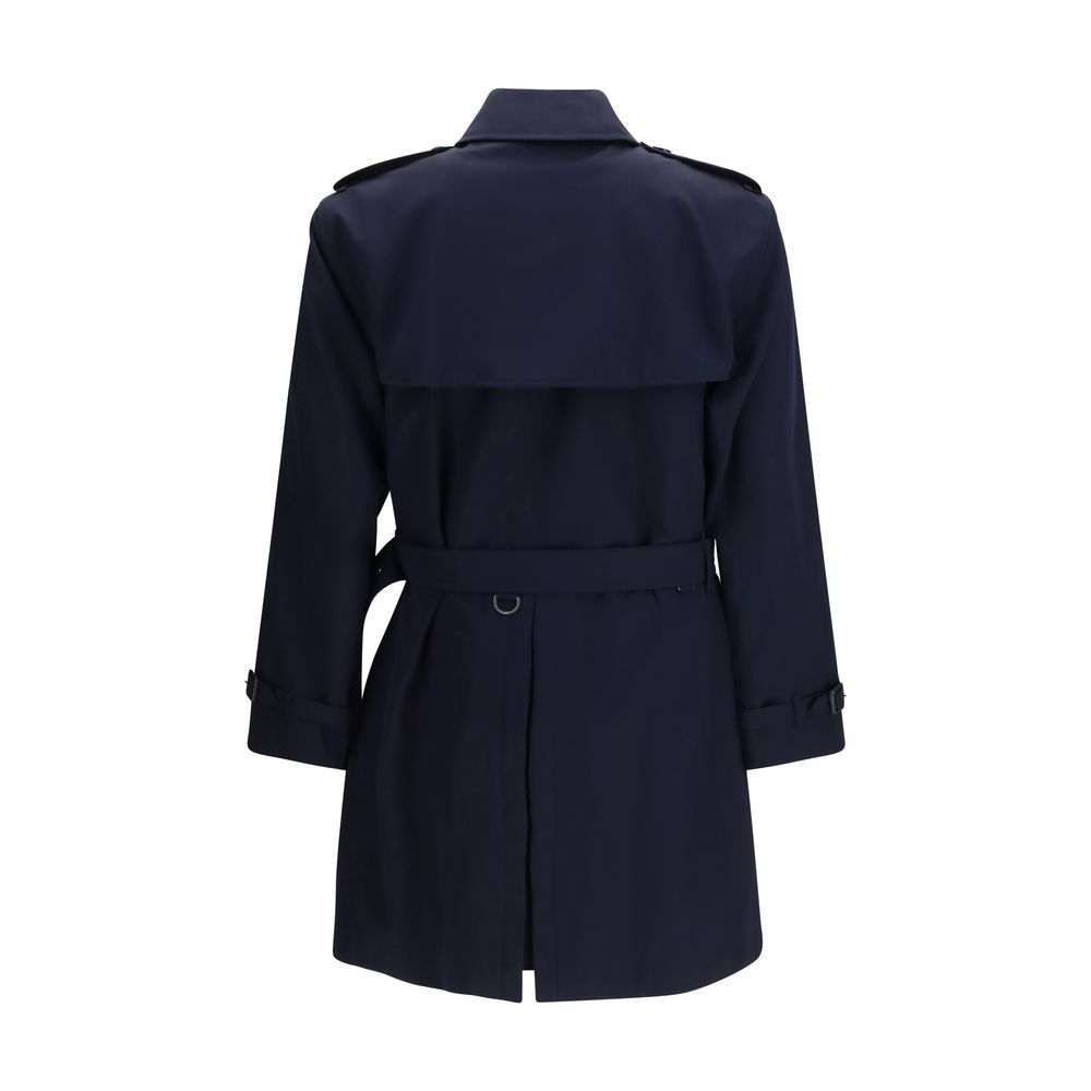 Blauer Baumwoll-Trenchcoat