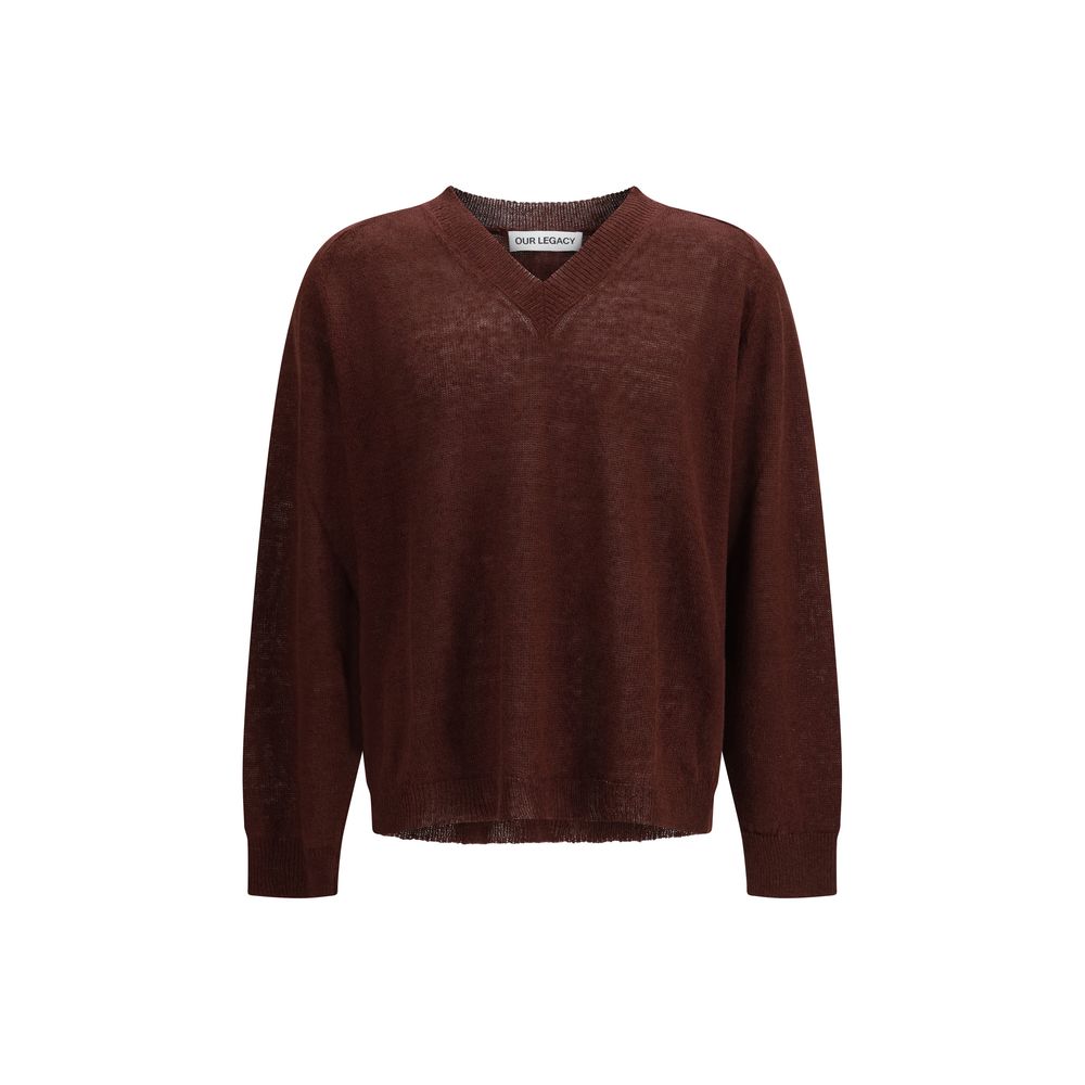 Bordeaux Leinen-Sweatshirt