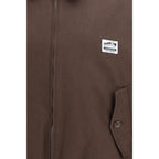 Braune Baumwoll-Bomberjacke