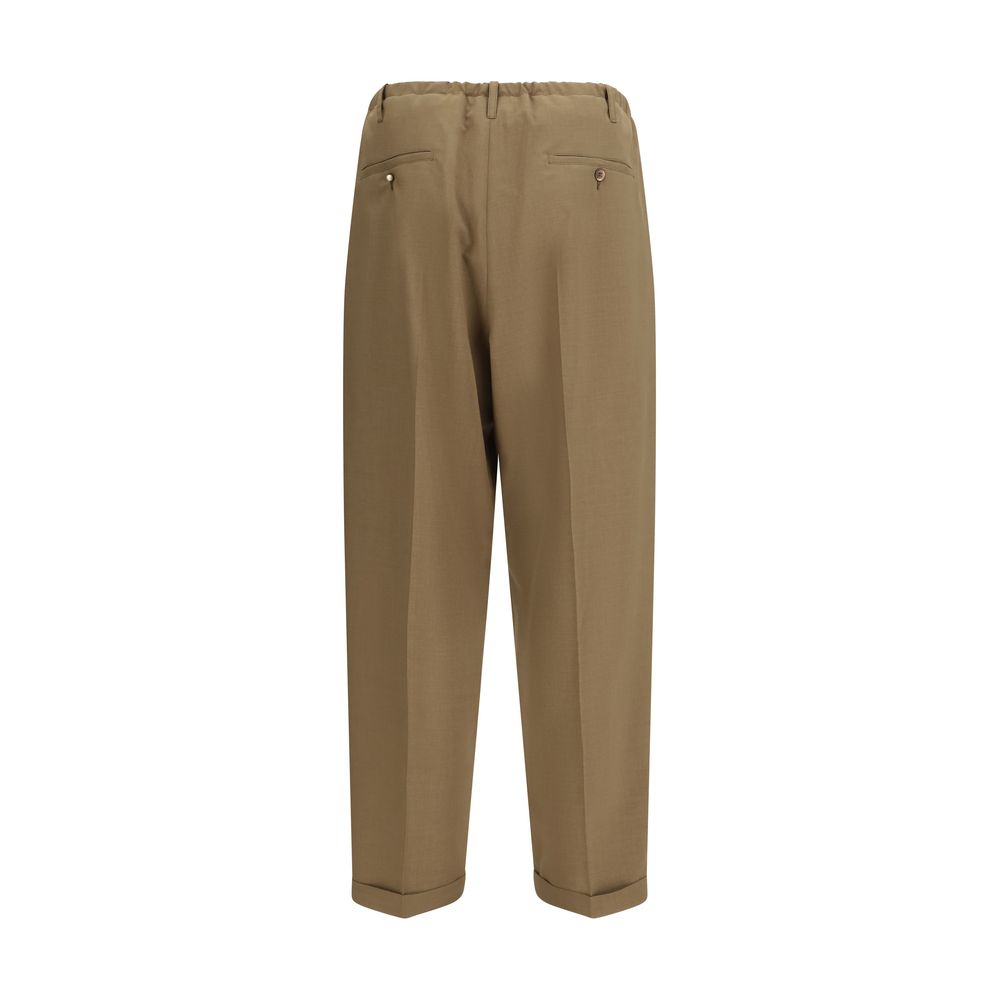 Beige Polyester-Freizeithose