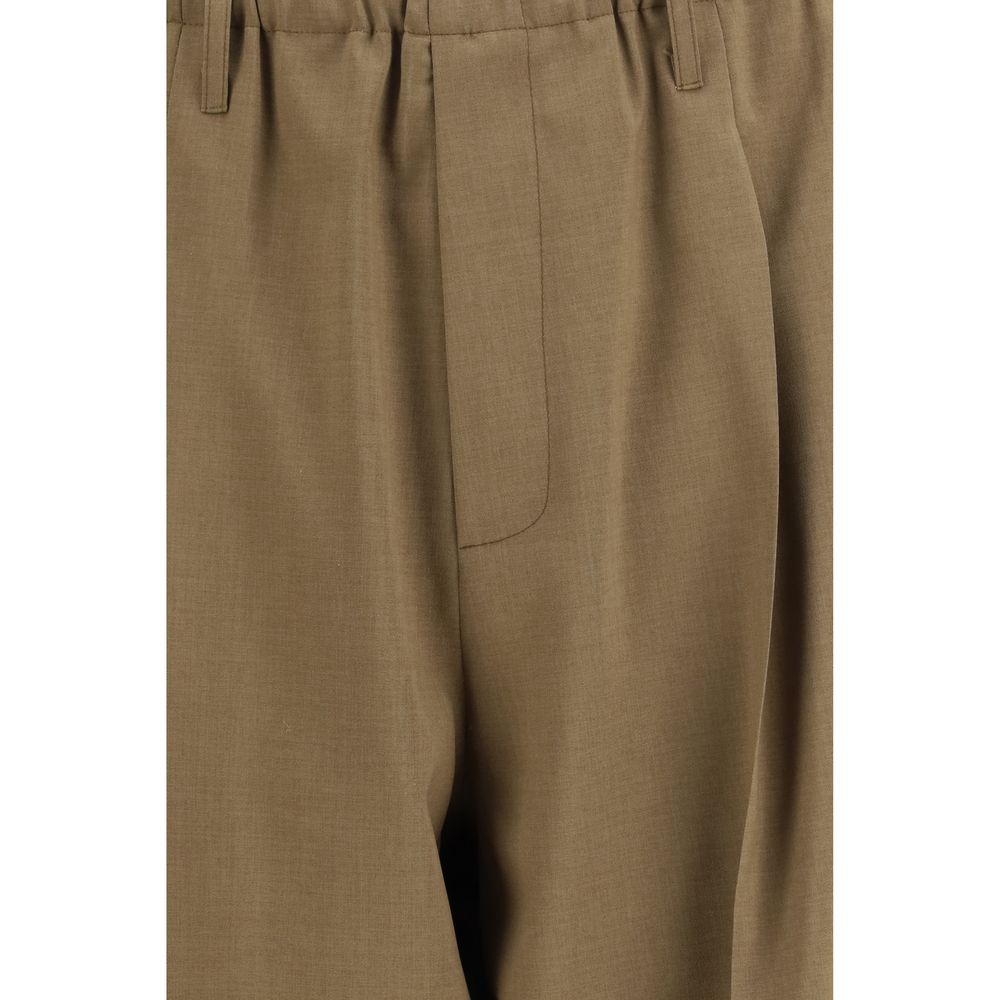 Beige Polyester-Freizeithose