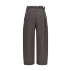 Brown Cotton Athletic Pants