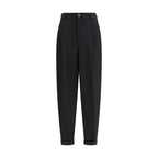 Black Wool Casual Pants