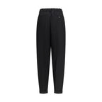 Black Wool Casual Pants