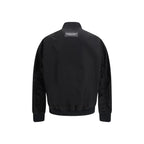 Schwarze Polyamid-Bomberjacke