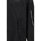 Schwarze Polyamid-Bomberjacke
