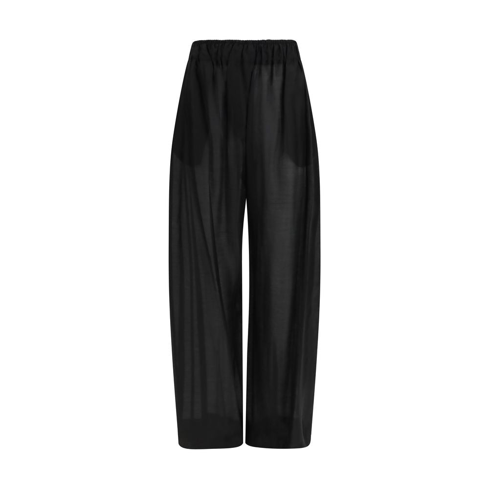 Schwarze Lyocell-Freizeithose