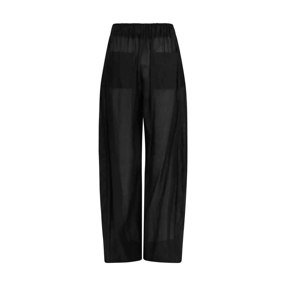 Schwarze Lyocell-Freizeithose