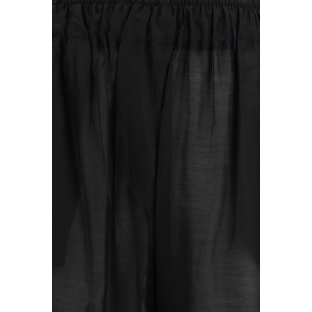 Schwarze Lyocell-Freizeithose
