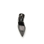Black Nylon High Heel Pumps