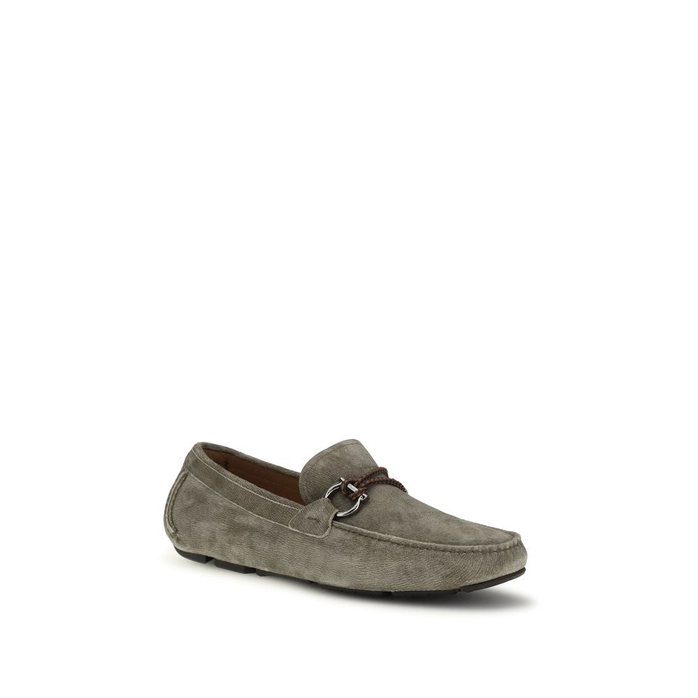 Slipper aus Kalbsleder in Grau