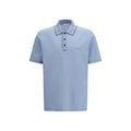 Blaues Baumwoll-Polohemd