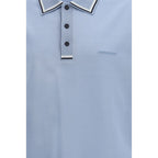 Blaues Baumwoll-Polohemd