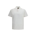 Polo Shirt in White Cotton