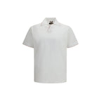 Polo Shirt in White Cotton