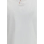 Polo Shirt in White Cotton