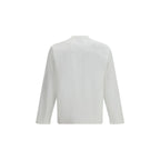 White Cotton Long Sleeve T-Shirt