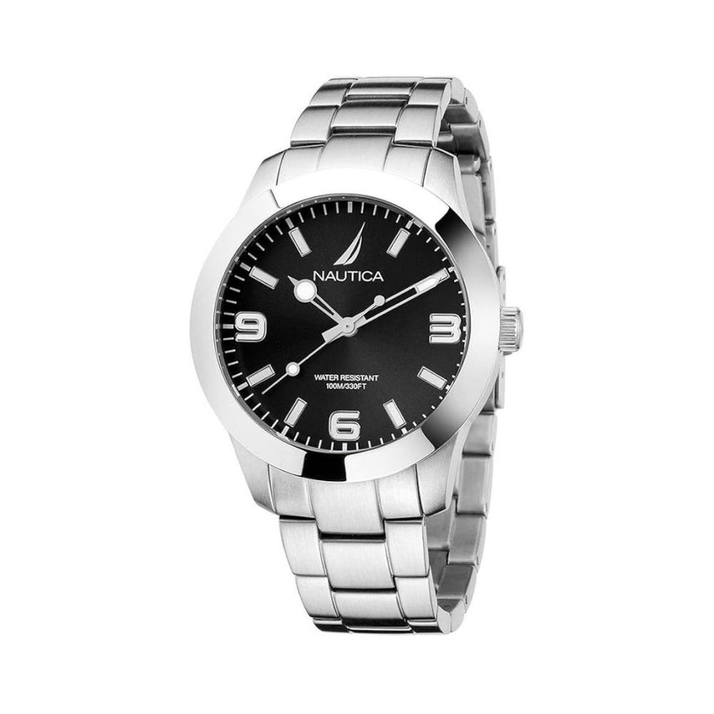 Graue Edelstahl-Kleideruhr