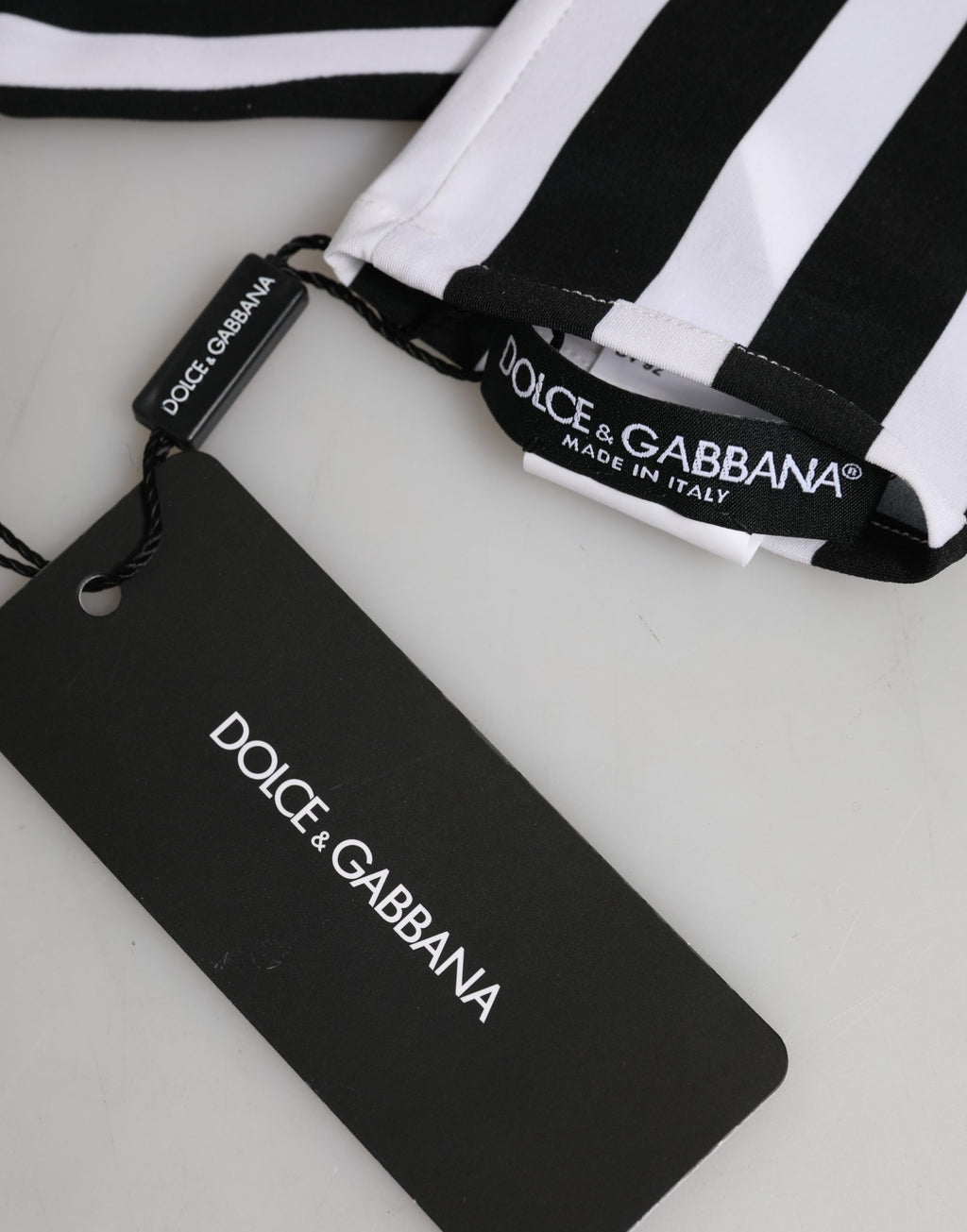 Black White Stripes Nylon Elbow Length Women Gloves