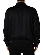 Schwarze Kaschmir-Strickjacke mit Knopfleiste