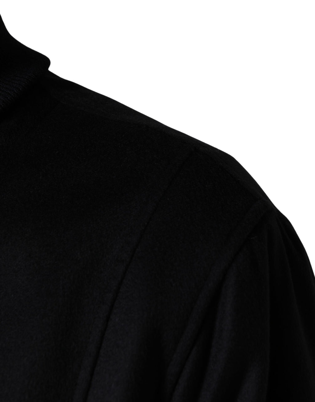Schwarze Kaschmir-Strickjacke mit Knopfleiste