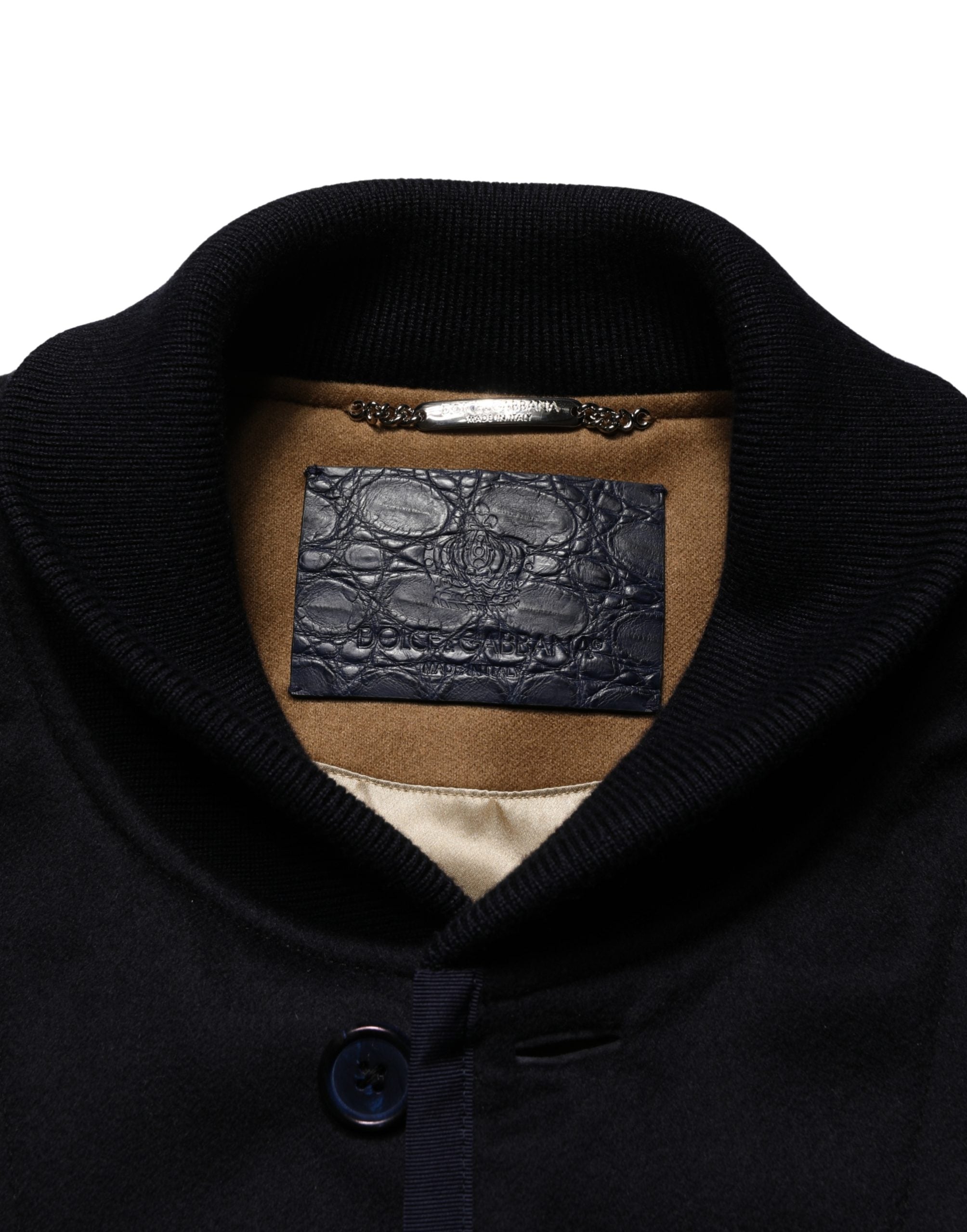 Schwarze Kaschmir-Strickjacke mit Knopfleiste