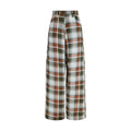 Pantaloni casual in lino multicolore