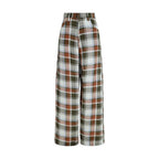 Pantaloni casual in lino multicolore