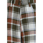 Pantaloni casual in lino multicolore
