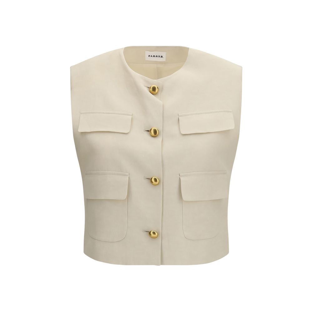 Beige Wollweste