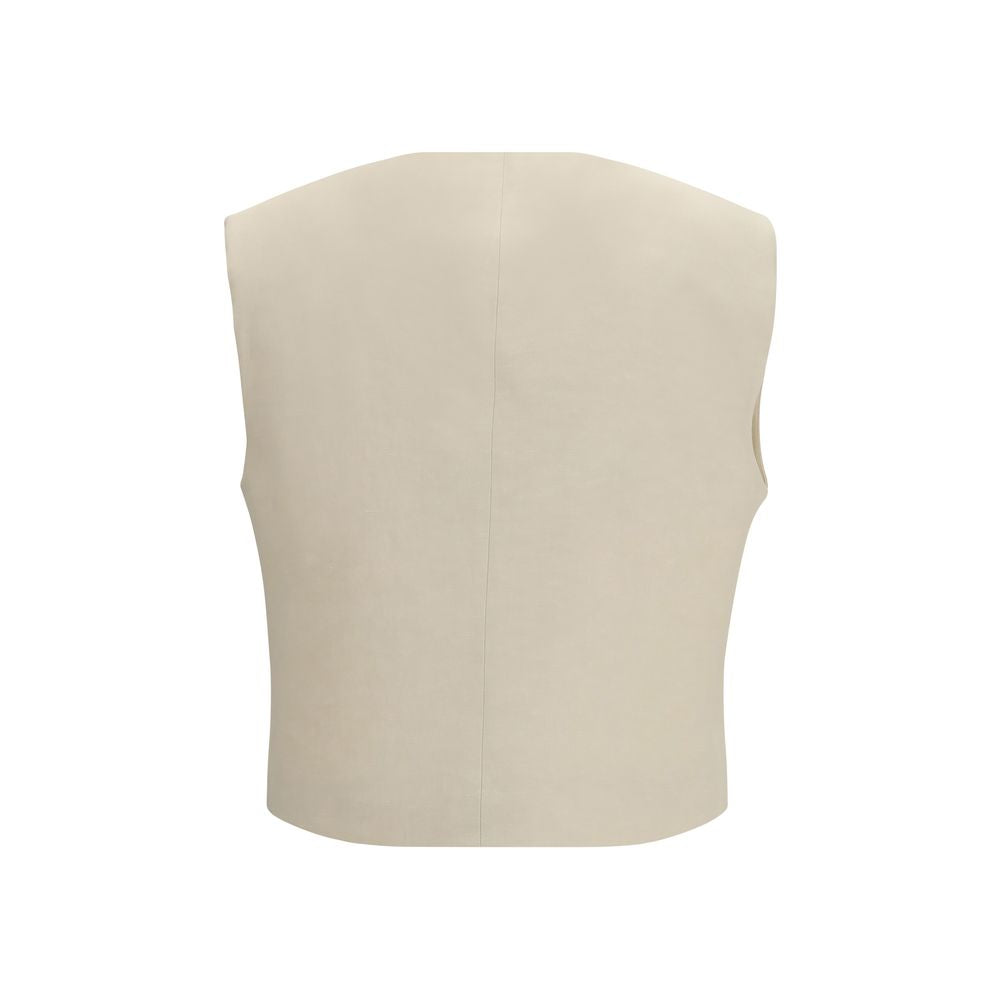 Beige Wollweste