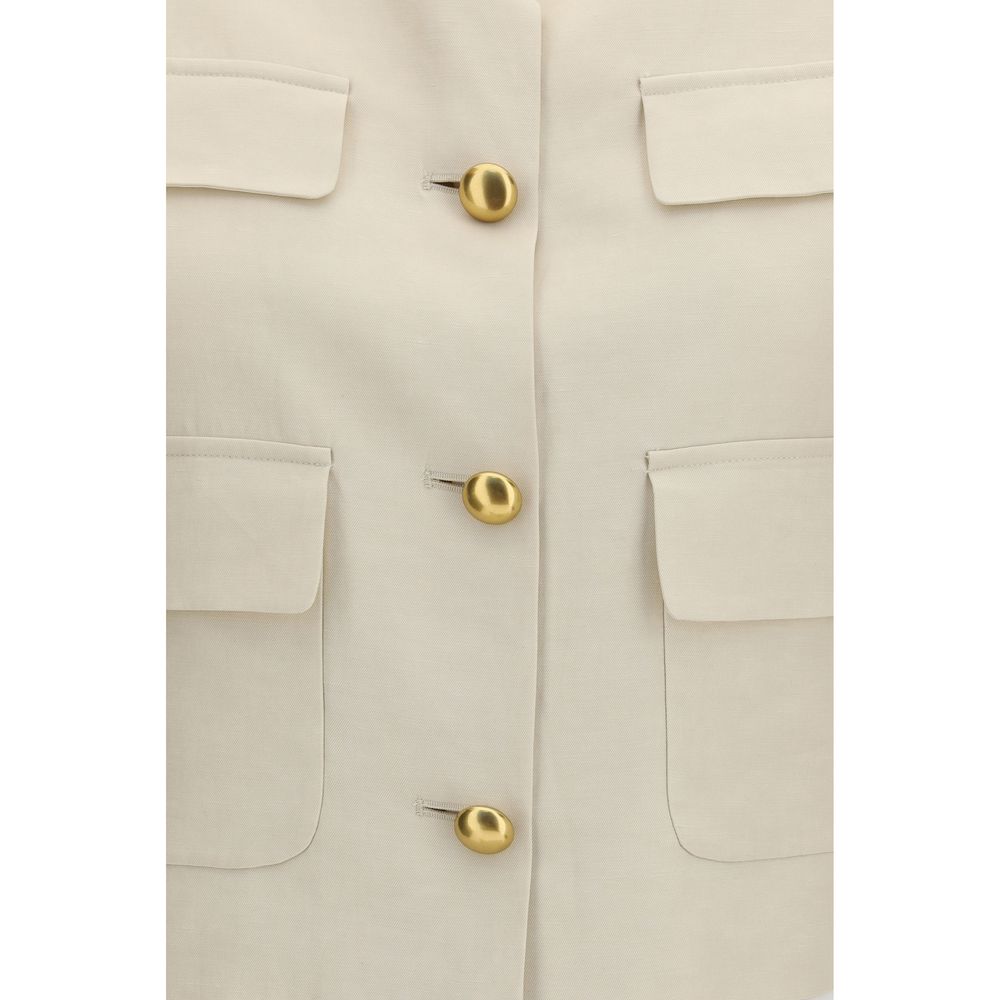 Beige Wollweste