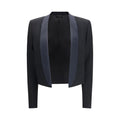 Schwarze Wolljacke